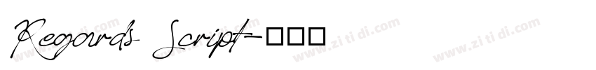 Regards Script字体转换